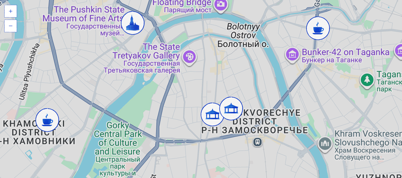 Карта культурных маршрутов
